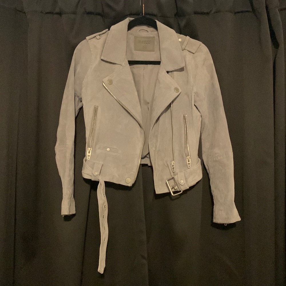 BLANK NYC leather/motto jacket